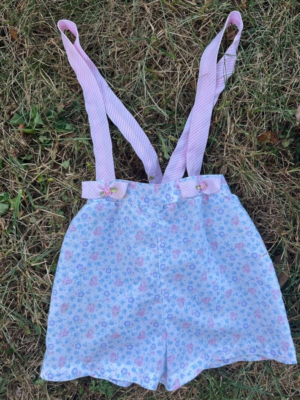 Girls Vintage Floral Handmade Suspenders